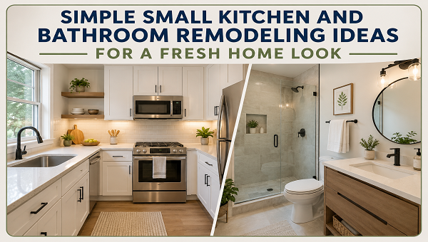 Simple Small Kitchen and Bathroom Remodeling Ideas for a Fresh Home Look